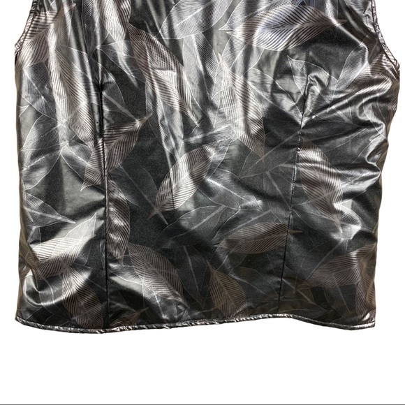 Robert Kitchen Silver Metallic Vest Fleece Medium - Picture 7 of 10